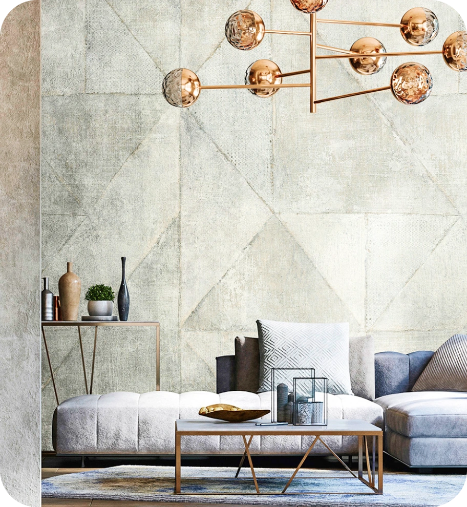 Grey with triangle geometric wallpaper